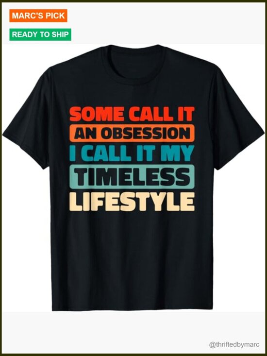 Tops - Retro Antiquing T-Shirt - Novelty Vintage Tee